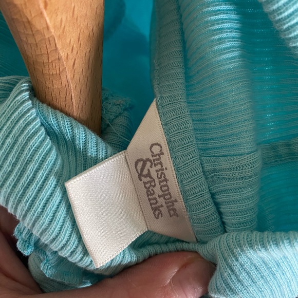Vintage Christopher & Banks Blue Turtleneck Top - Picture 4 of 5
